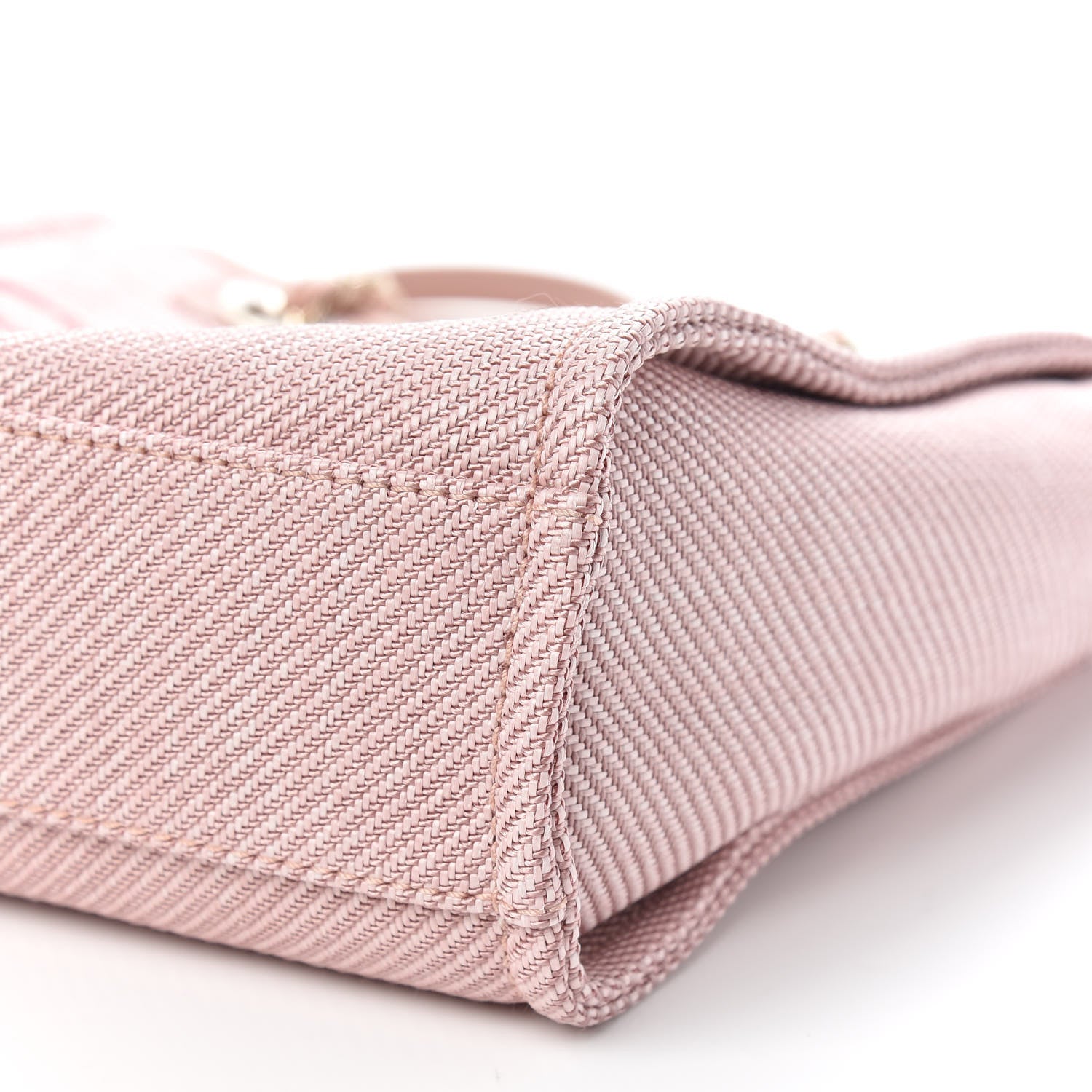 Chanel Mixed Fibers Calfskin Mini Deauville Tote Rose Pink 9 of 10