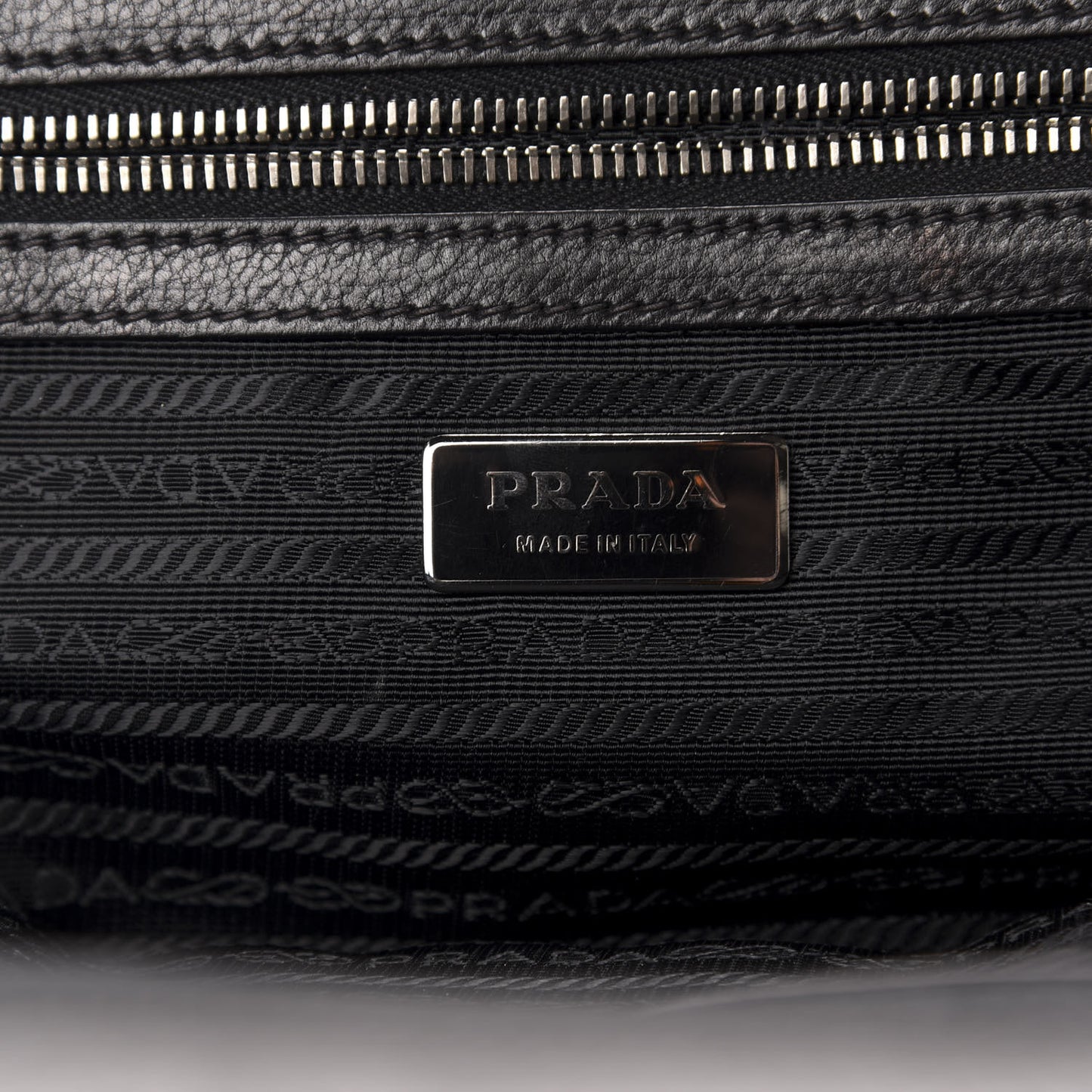 Tessuto Nylon Nappa Braided Gaufre Frame Tote Black
