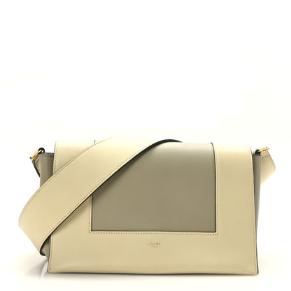 Celine Shiny Smooth Calfskin Medium Frame Shoulder Bag Chalk Mastic 1 of 9