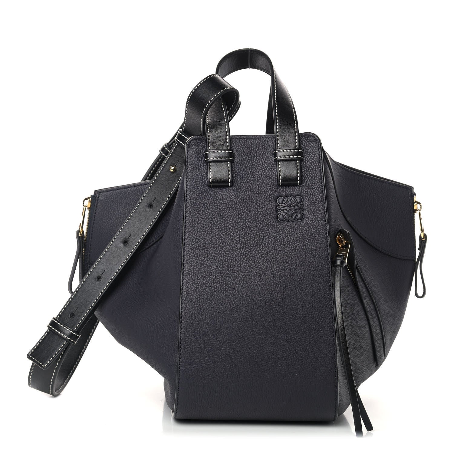 Loewe Calfskin Small Hammock Shoulder Bag Midnight Blue Black 1 of 9