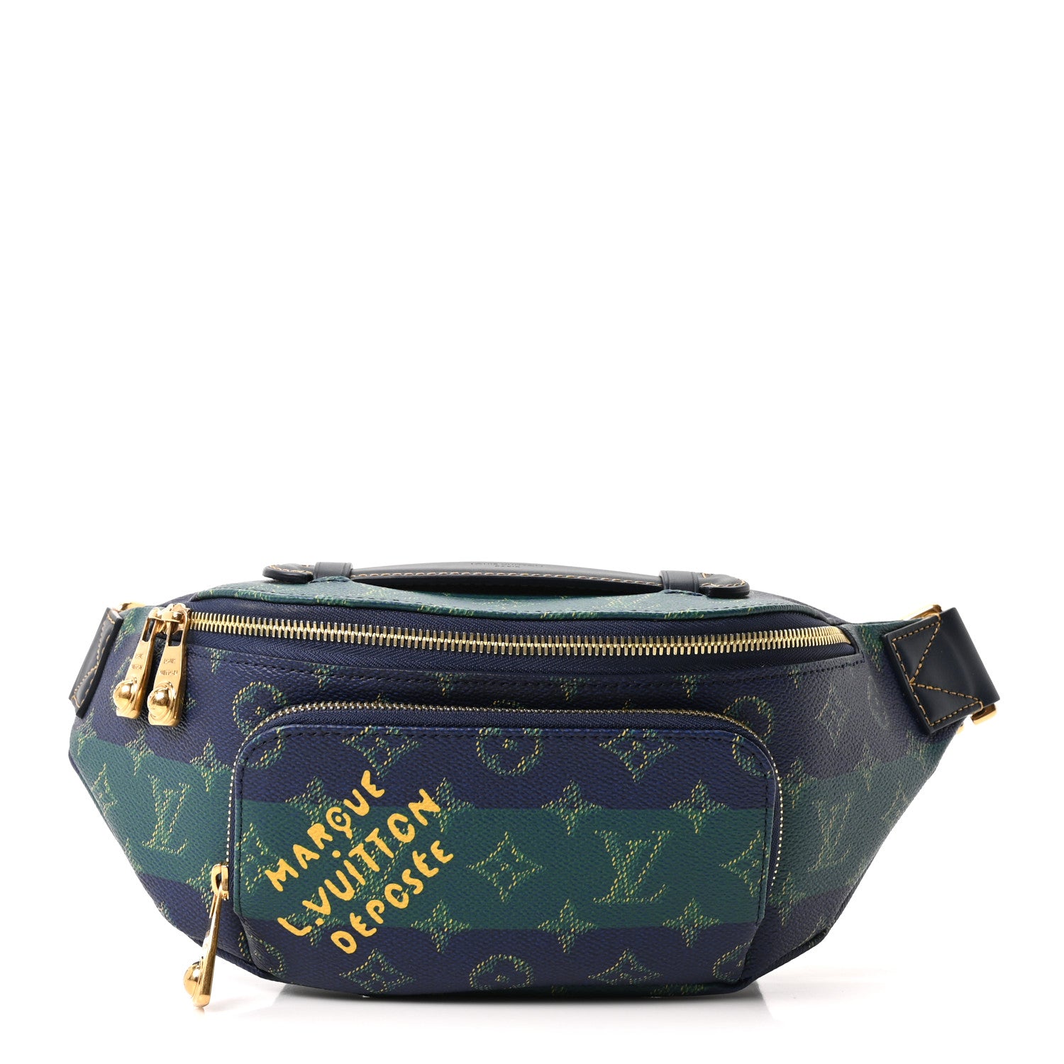Louis Vuitton Monogram Heritage Rush Bumbag Blue Stripes 1 of 10