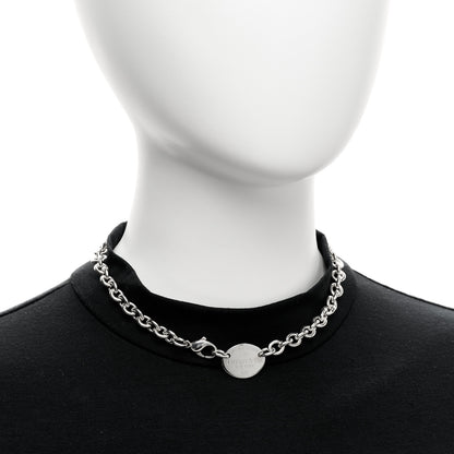 Tiffany Sterling Silver Return to Tiffany Oval Tag Choker Necklace 2 of 4