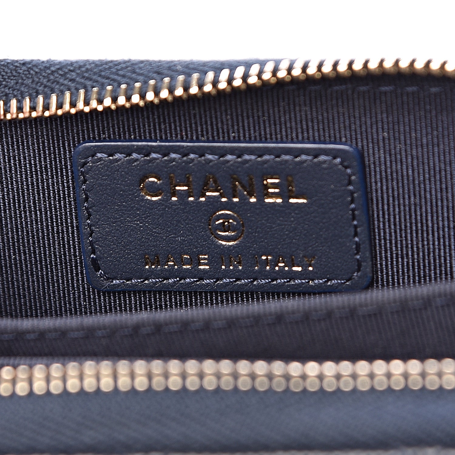 Chanel Caviar Quilted Zip Coin Purse Navy 6 of 8