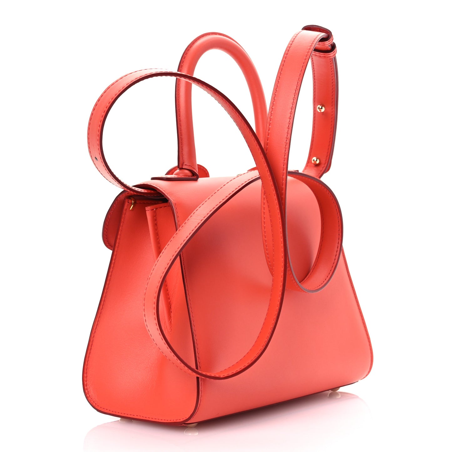 Box Calfskin Mini Brillant Satchel Coral