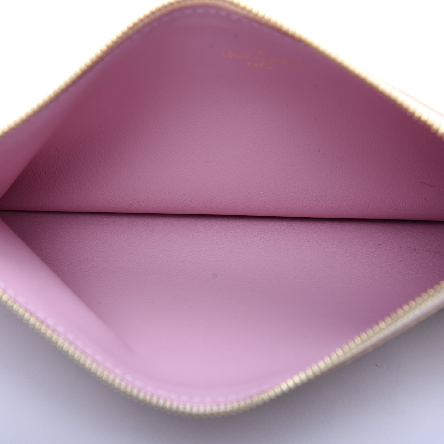 Damier Azur Felicie Chain Wallet Zippered Insert Rose Ballerine