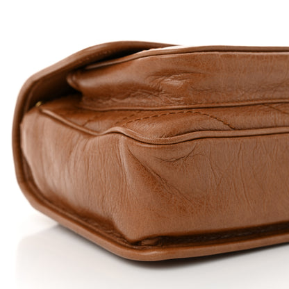 Saint Laurent Crinkled Calfskin Matelasse Monogram Baby Niki Chain Satchel Light Caramel 9 of 10