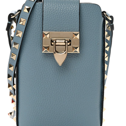 Valentino Garavani Grained Calfskin Rockstud Crossbody Phone Case Niagara 7 of 11