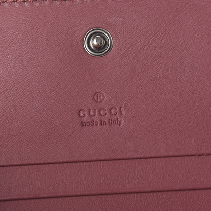 Gucci GG Supreme Monogram Blooms Card Case Beige Multicolor Dry Rose 5 of 6