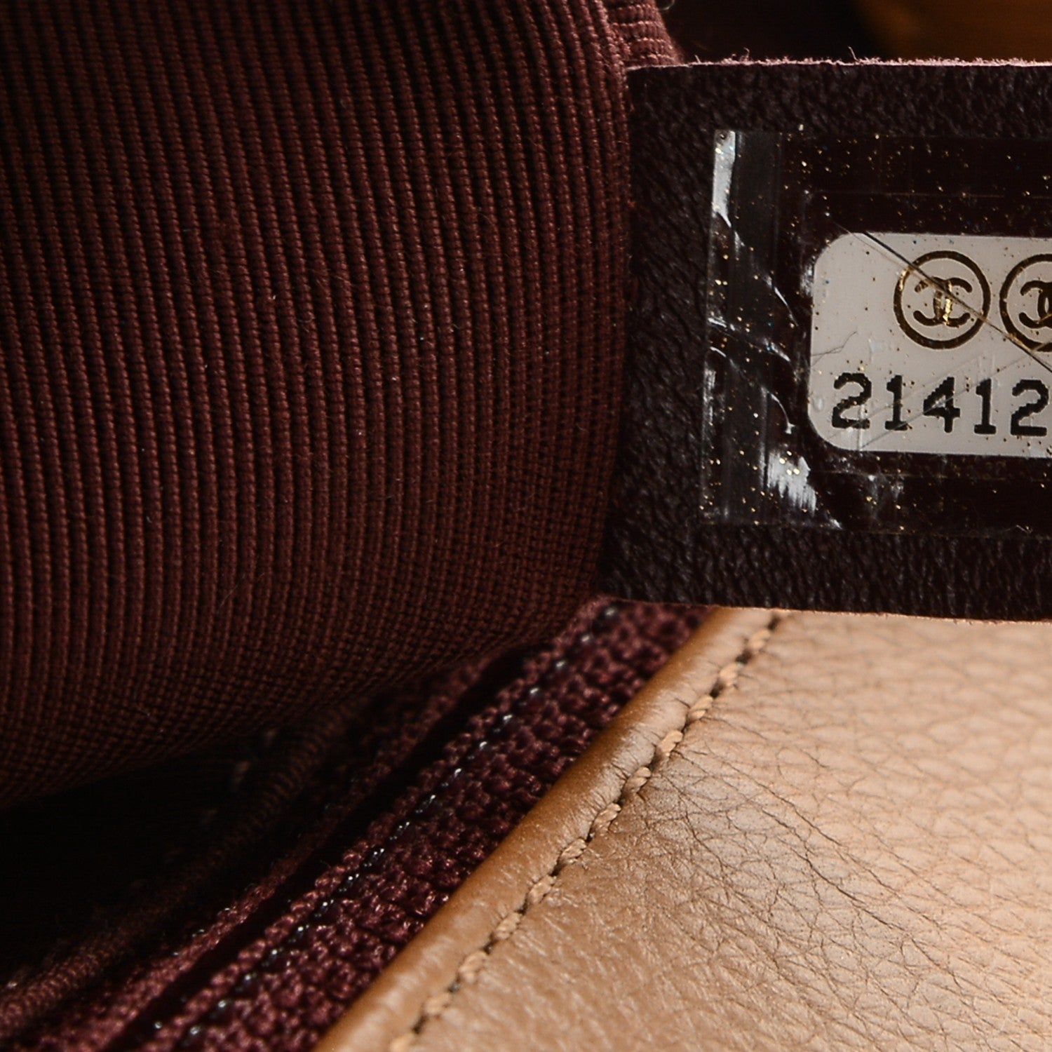 Chanel Calfskin Quilted Double Stitch New Medium Boy Flap Camel 7 of 7