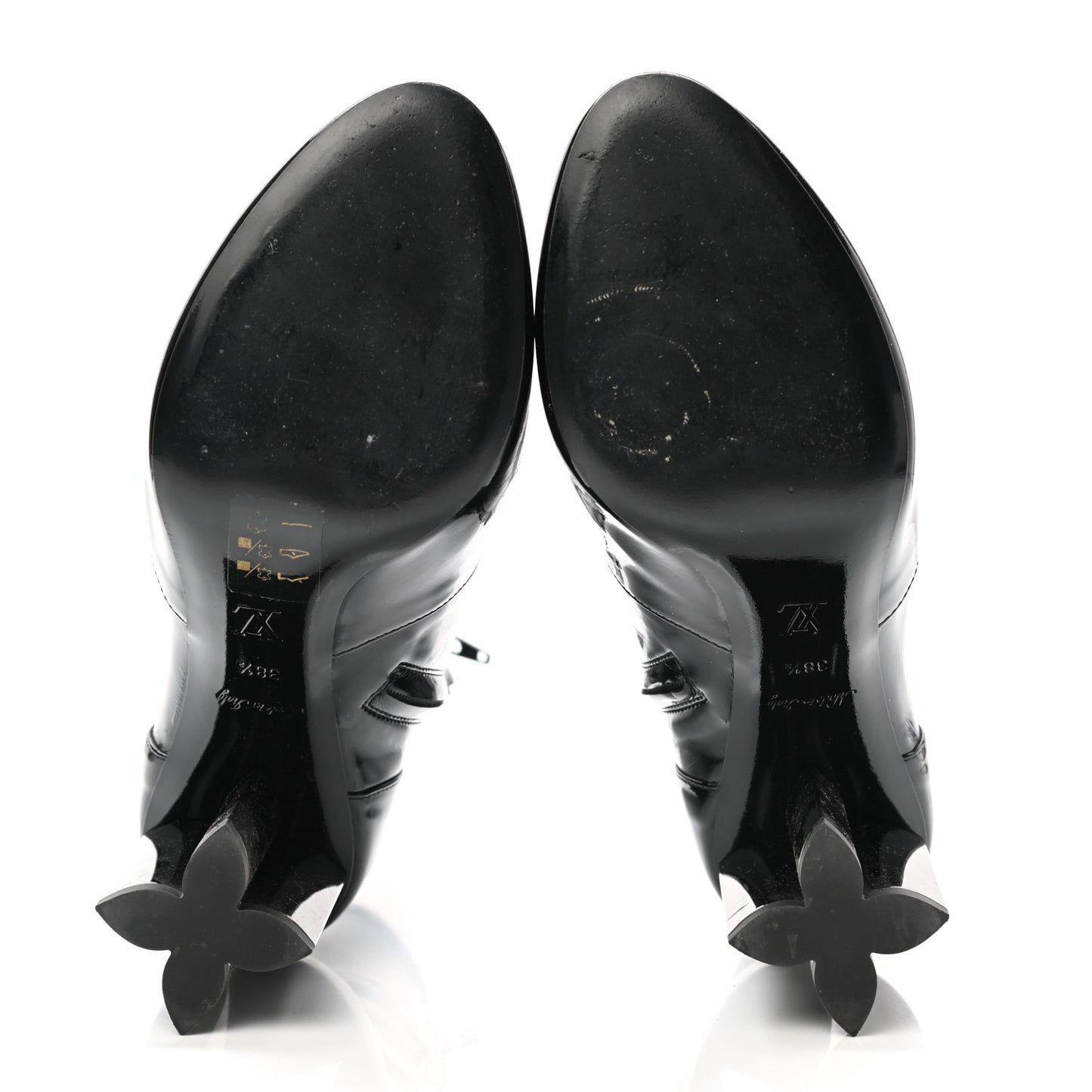 Patent Silhouette Ankle Boots 38.5 Black