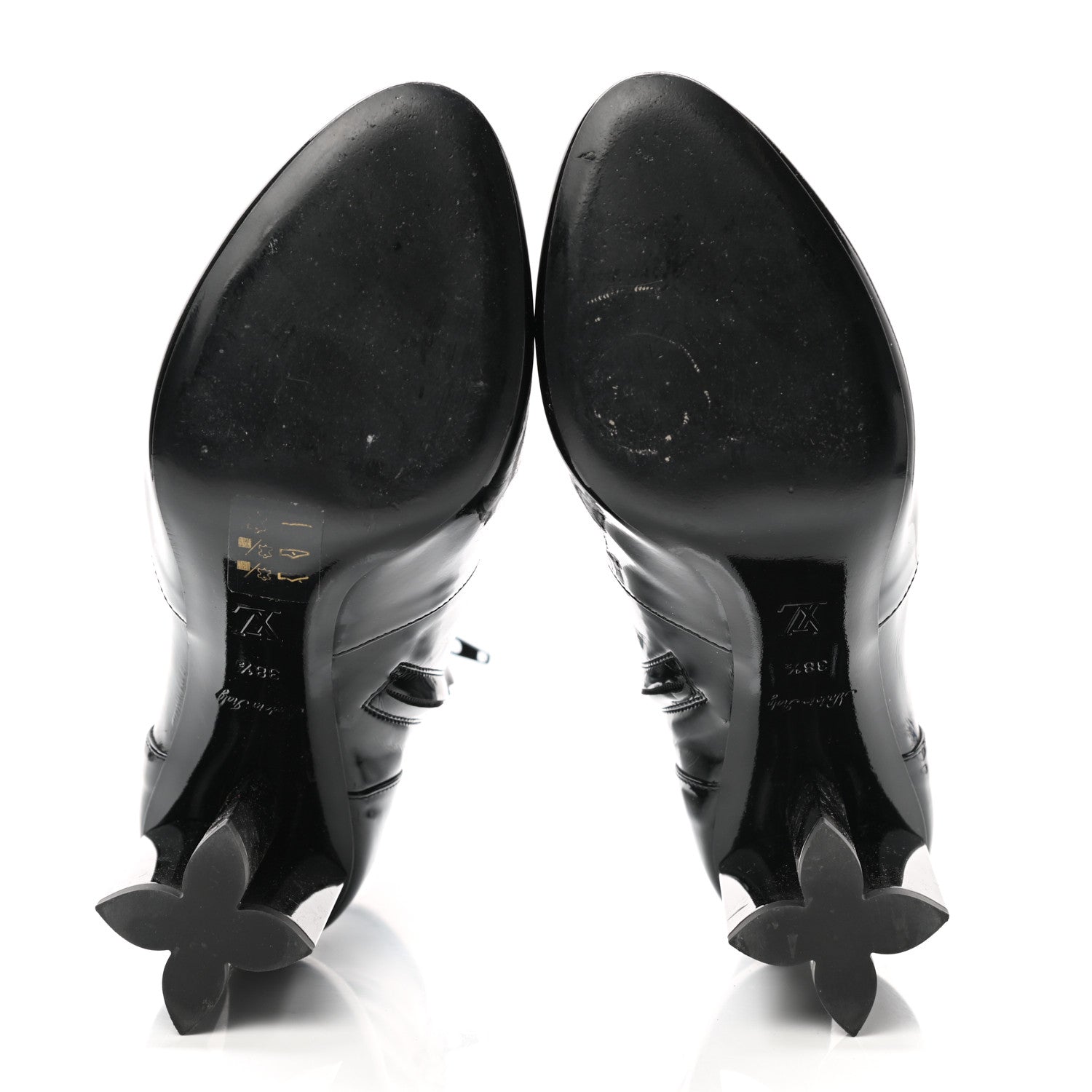 Louis Vuitton Patent Silhouette Ankle Boots 38.5 Black 6 of 10