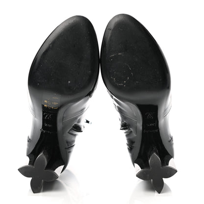 Louis Vuitton Patent Silhouette Ankle Boots 38.5 Black 6 of 10