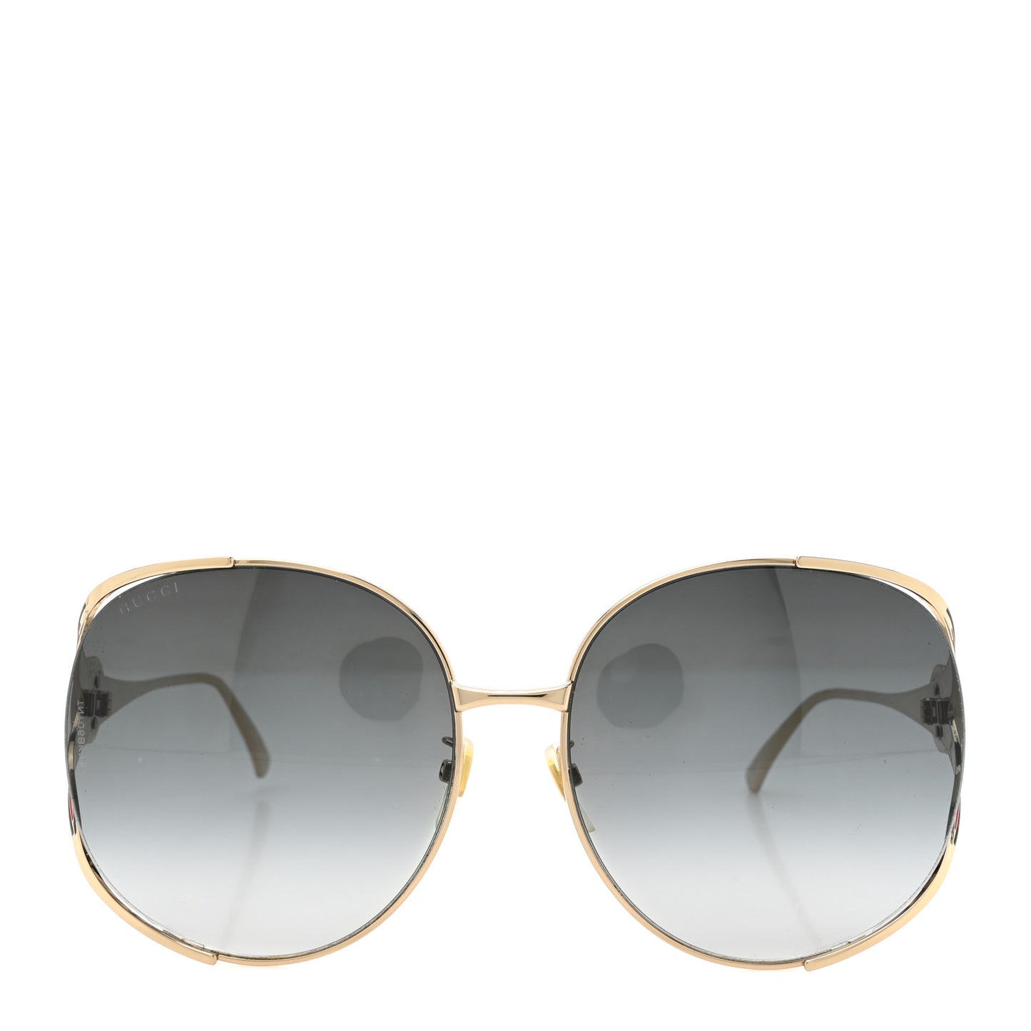 Metal Oversized Round Frame GG0225S Sunglasses Gold