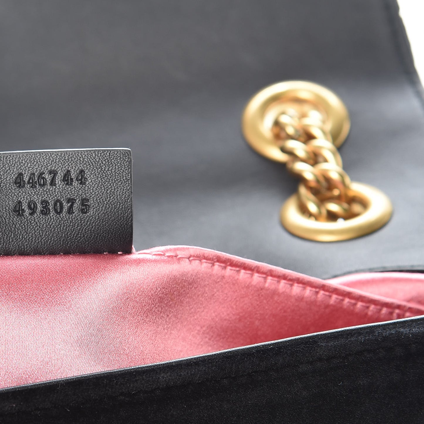 Velvet Matelasse Mini GG Marmont Shoulder Bag Black