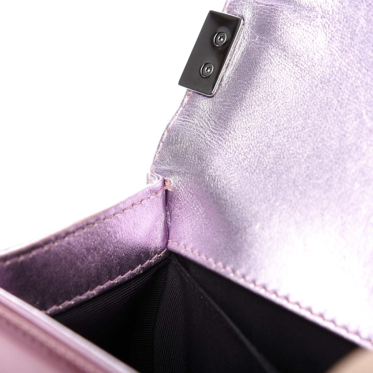 Chanel Metallic Patent Calfskin Quilted Small Boy Flap Pink 11 of 15