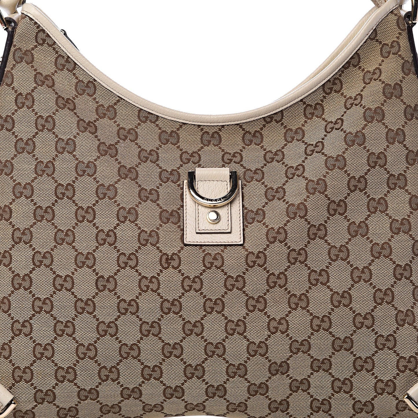 Monogram Large Abbey D Ring Hobo Off White