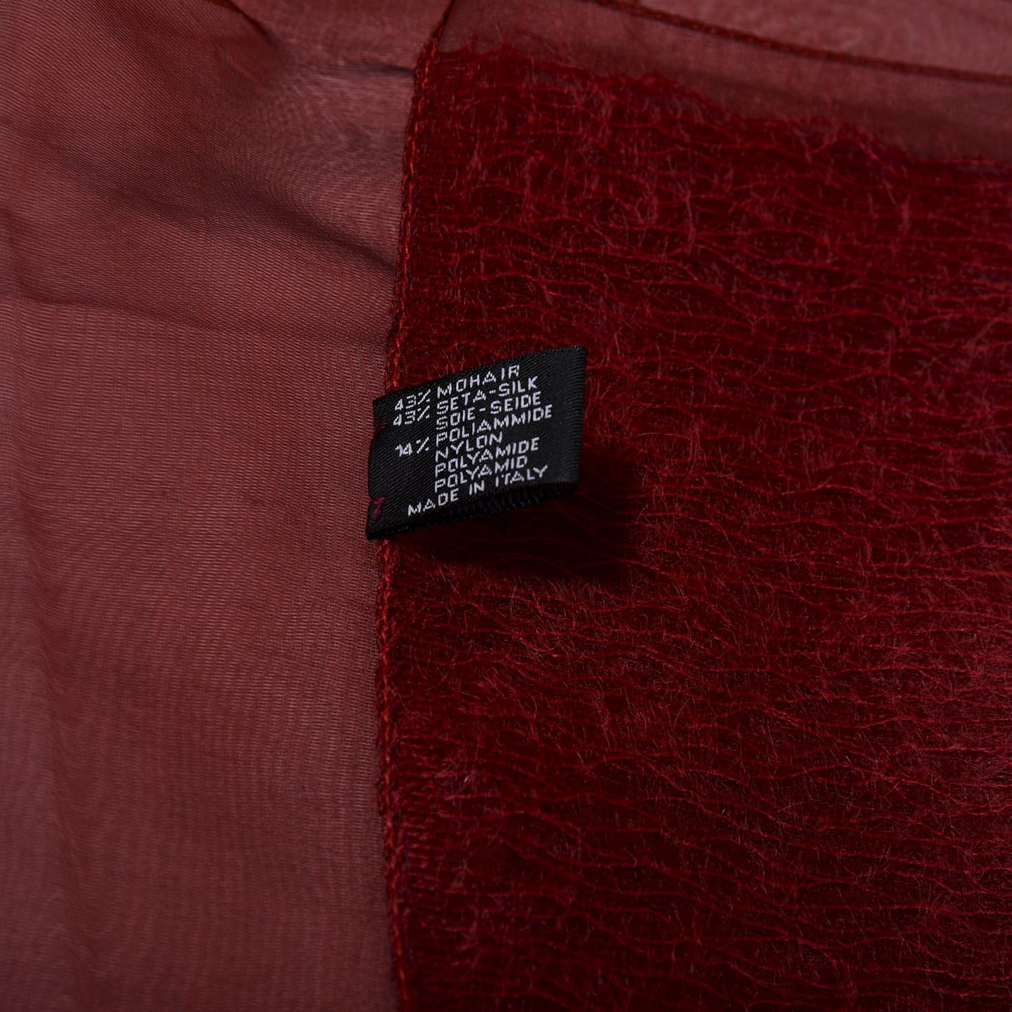 Mohair Silk Scarf Dark Red