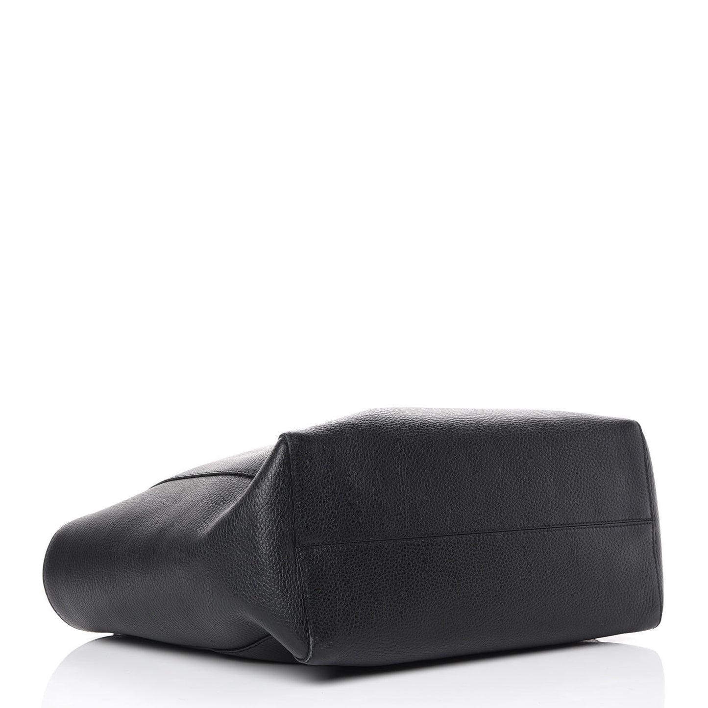 Pebbled Calfskin Medium Swing Tote Black