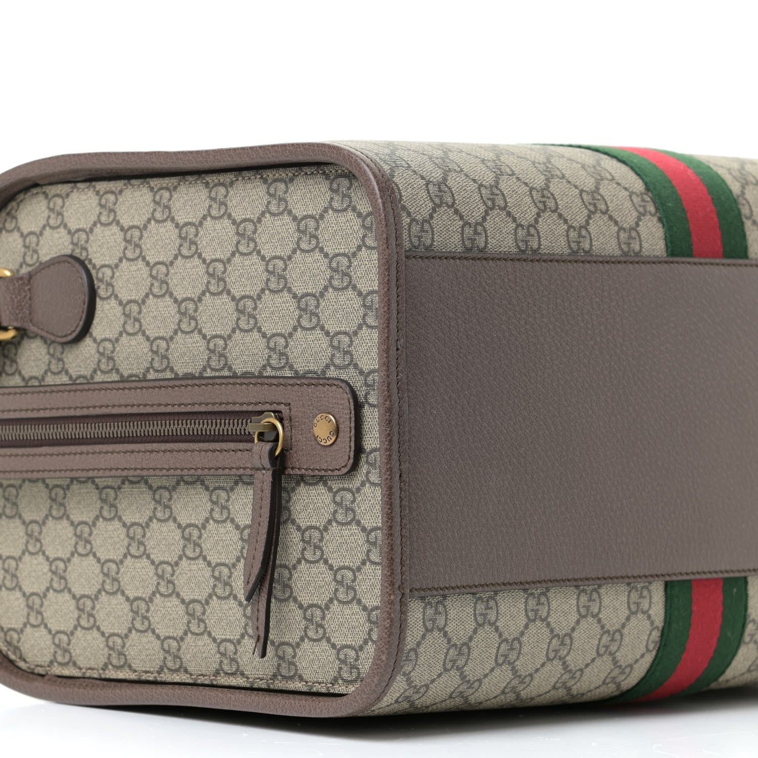 Gucci GG Supreme Monogram Web Ophidia Duffle Bag Beige New Acero 6 of 12
