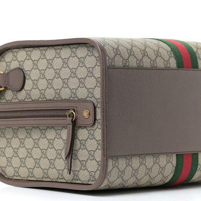 Gucci GG Supreme Monogram Web Ophidia Duffle Bag Beige New Acero 6 of 12