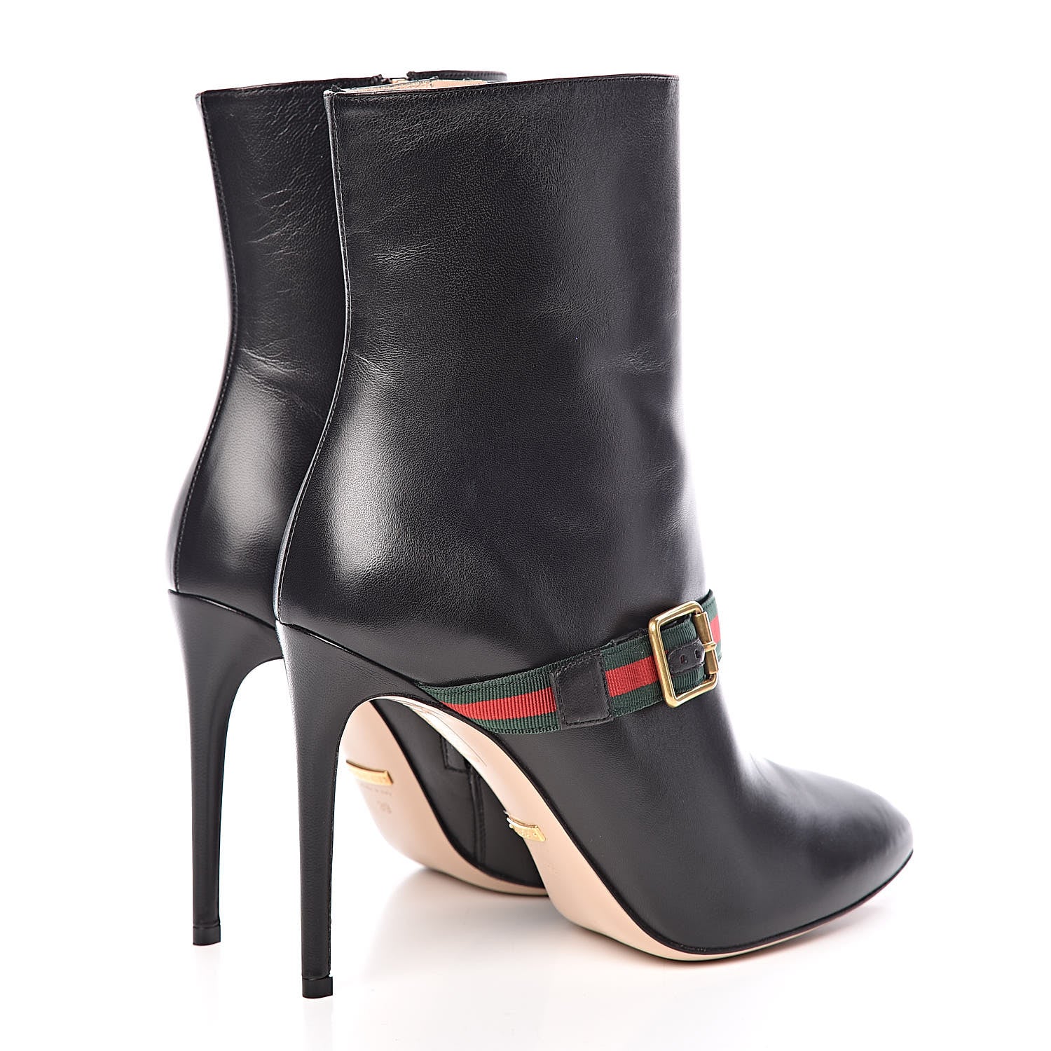 Gucci Nappa Sylvie Ankle Boots 39 Black 4 of 10