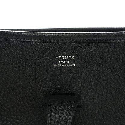 Hermes Taurillon Clemence Evelyne TPM Black 6 of 11