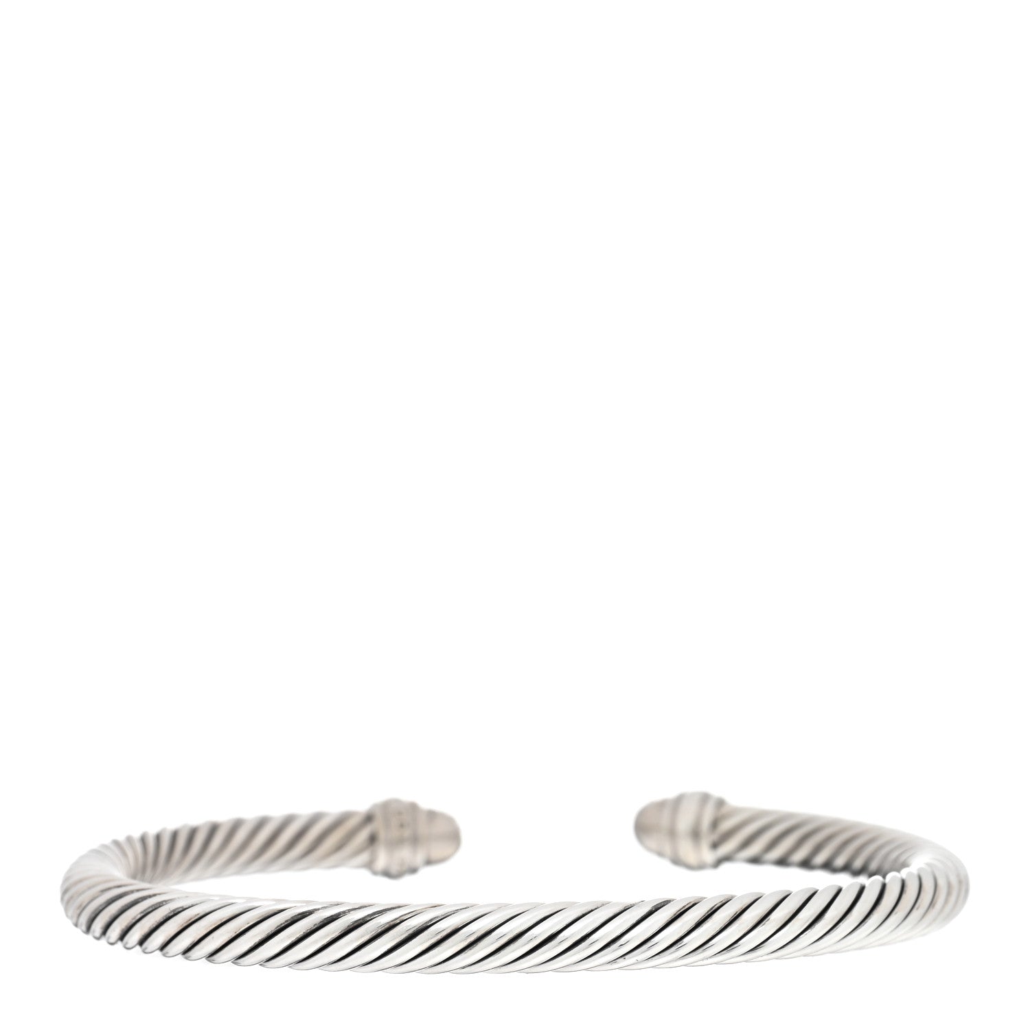 David Yurman Sterling Silver Pave Diamond 5mm Cable Classics Bracelet 2 of 3