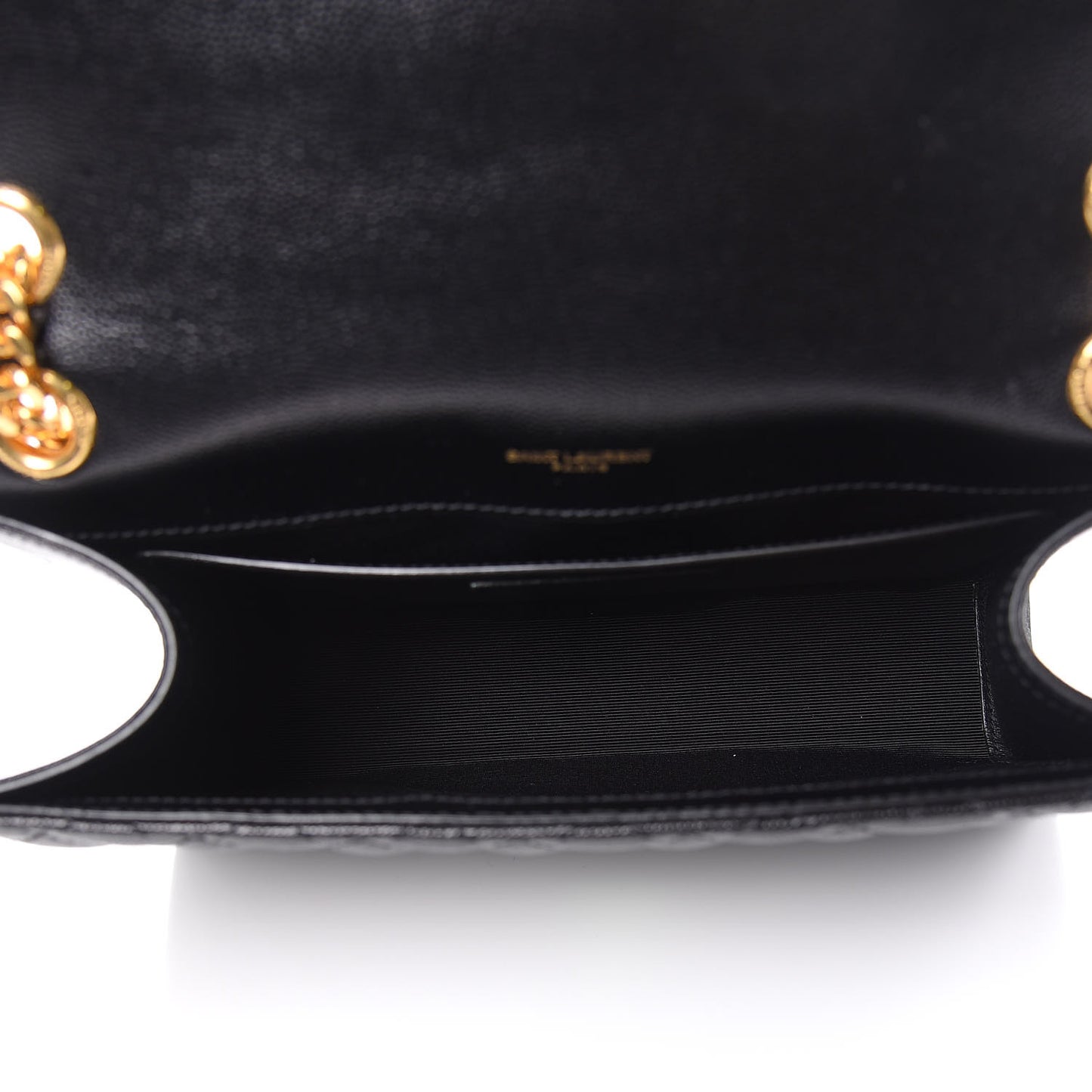 Grain De Poudre Textured Mixed Matelasse Triquilt Medium Monogram Satchel Black