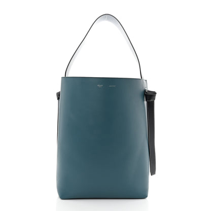 Celine Shiny Smooth Calfskin Small Twisted Cabas Washed Ocean Black 3 of 13