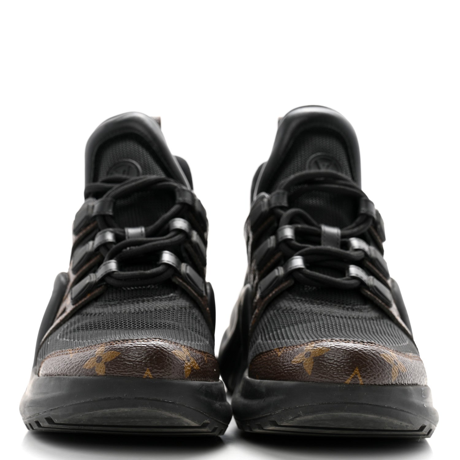 Louis Vuitton Calfskin Patent Monogram LV Archlight Sneakers 38 Black 2 of 10