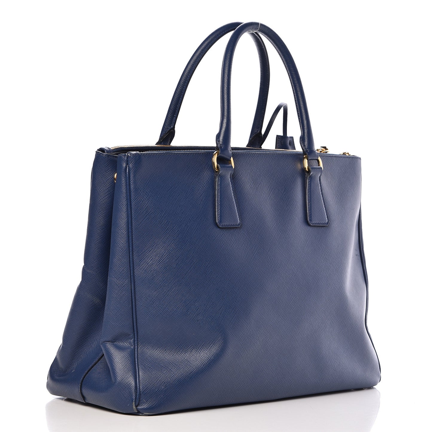Saffiano Large Galleria Double Zip Tote Bluette