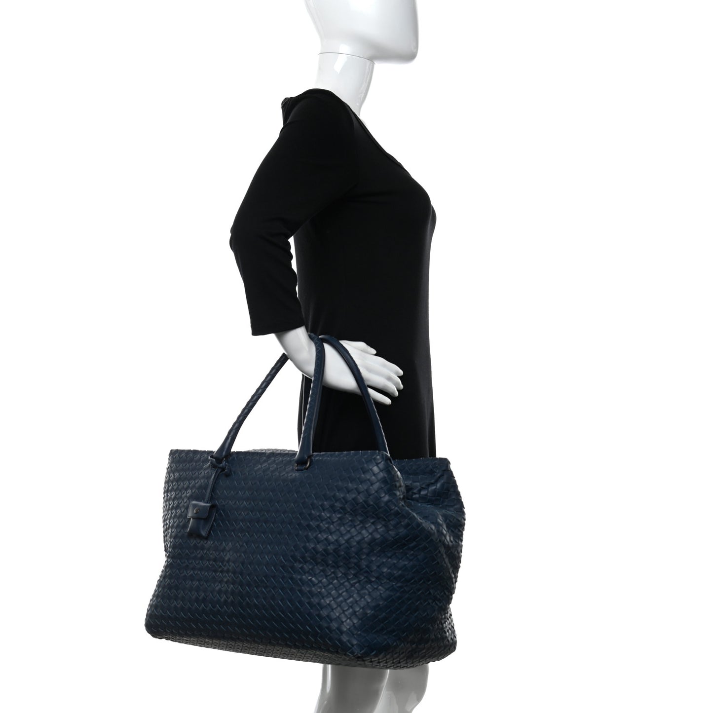 Nappa Intrecciato Brick Tote Celeste