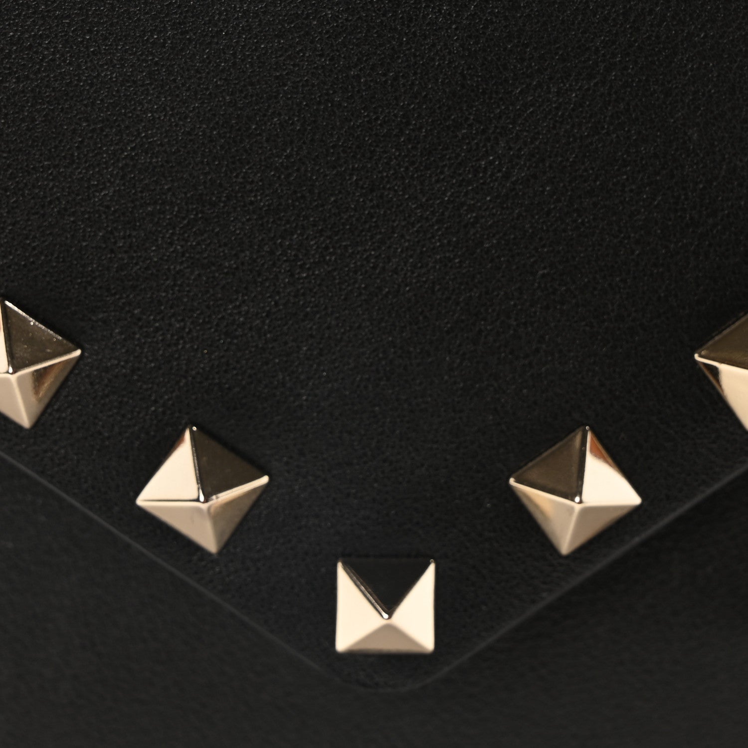 Valentino Garavani Vitello Medium Rockstud Envelope Flat Wristlet Pouch Black 7 of 9