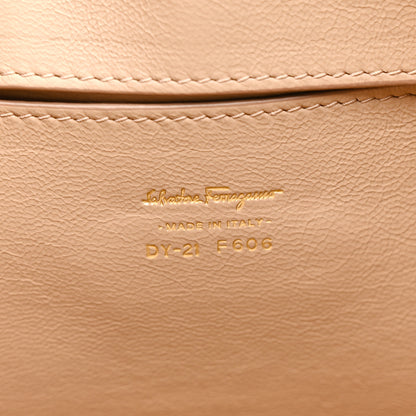Salvatore Ferragamo Grained Calfskin Sofia Satchel Moka 6 of 19