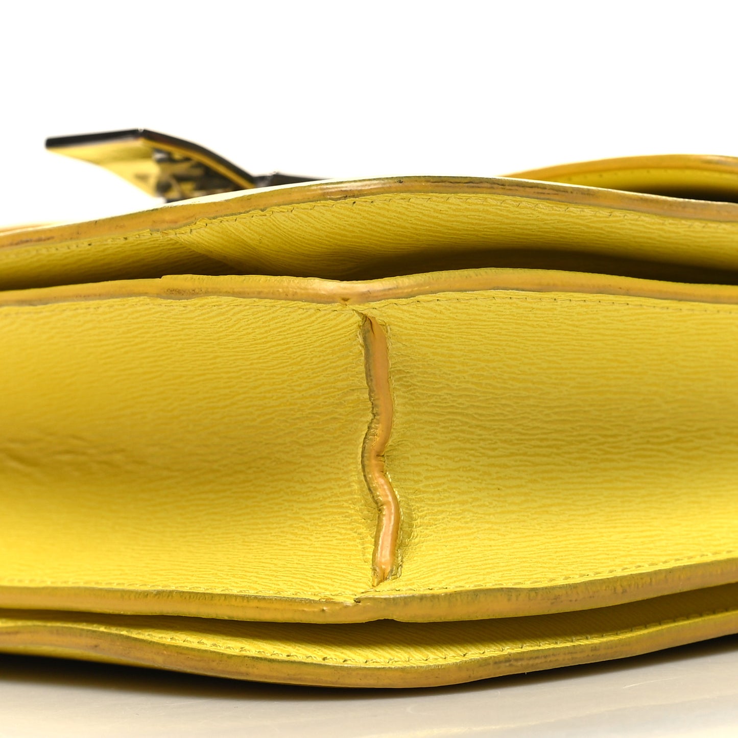 Liege Calfskin Medium Classic Box Flap Bag Fluo Yellow