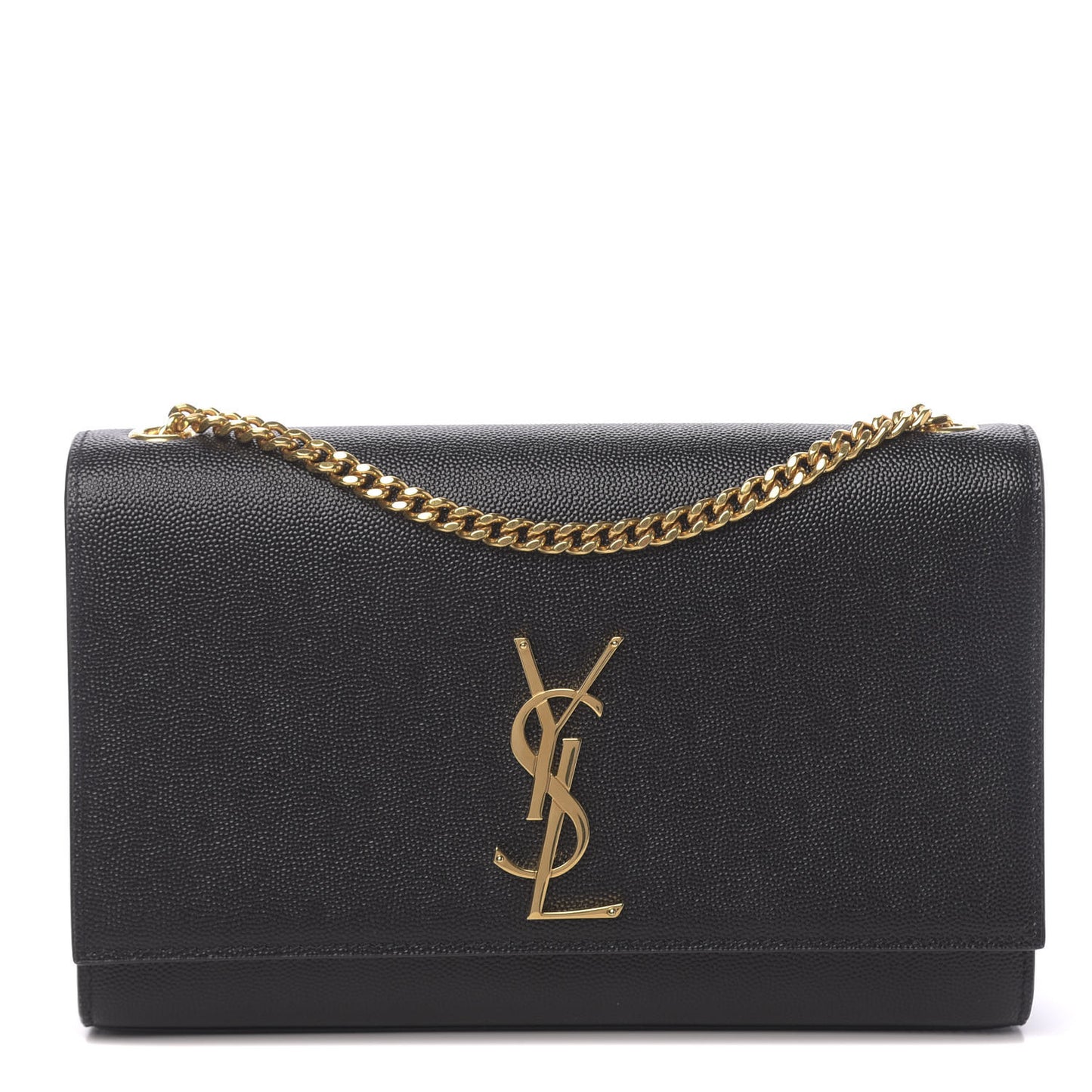 Grain De Poudre Medium Classic Monogram Kate Satchel Black