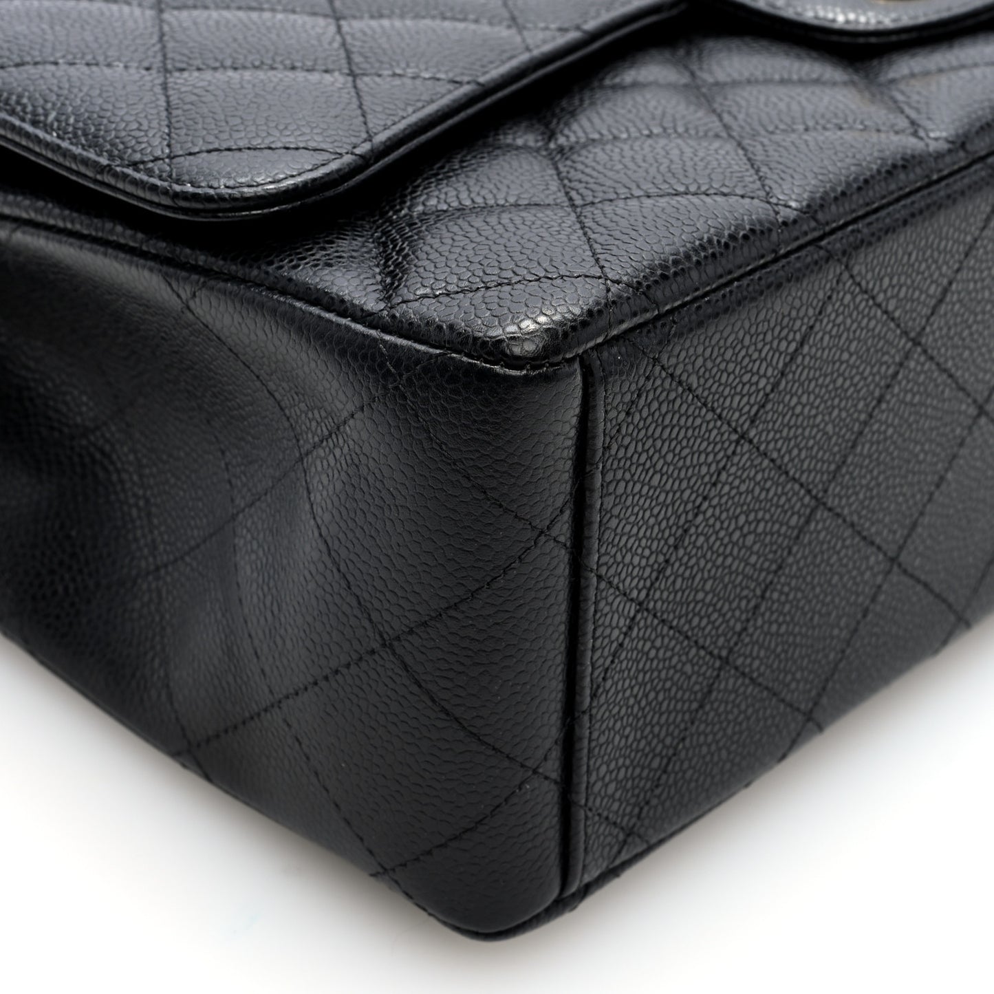 Caviar Quilted Maxi Double Flap Black
