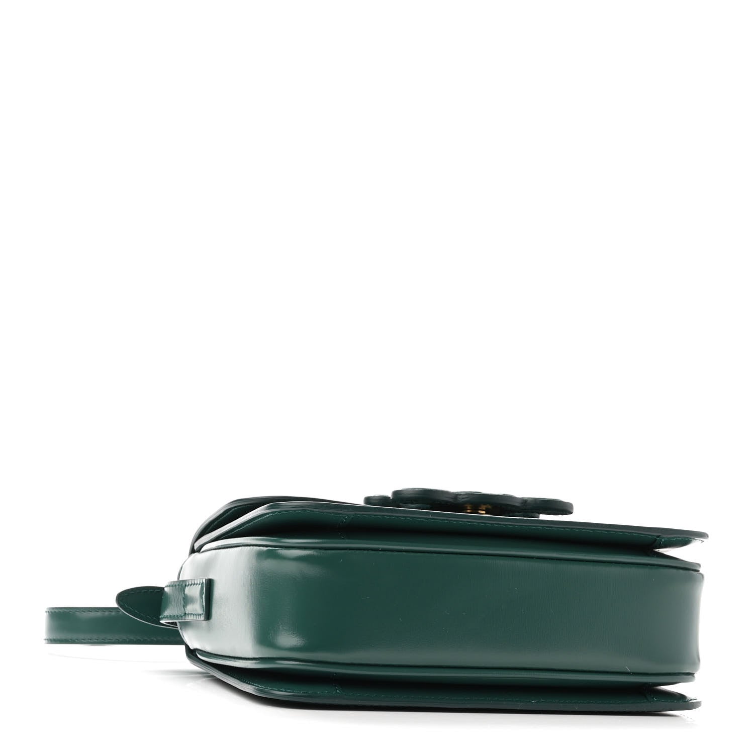 Celine Shiny Calfskin Teen Cuir Triomphe Pine Green 4 of 11