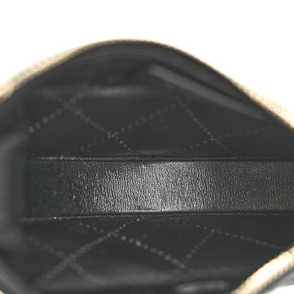 Chanel Shiny Crumpled Lambskin Quilted Chain Around Mini Pouch Black 5 of 11