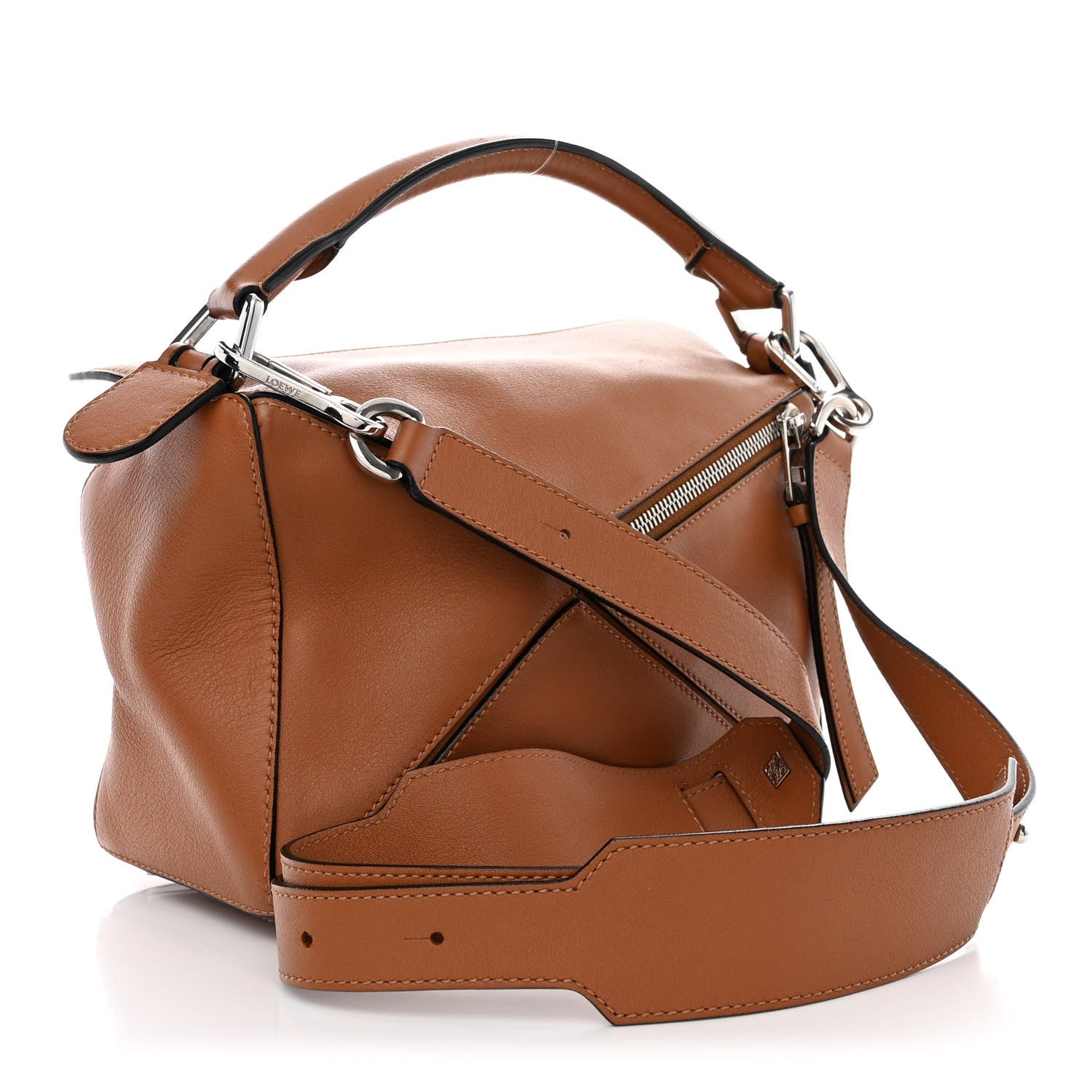 Loewe Calfskin Small Puzzle Bag Tan 3 of 10