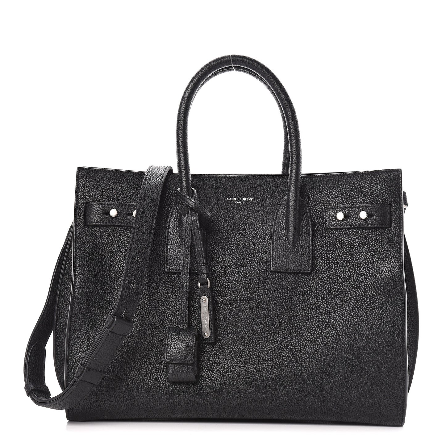 Grained Calfskin Small Supple Sac De Jour Black