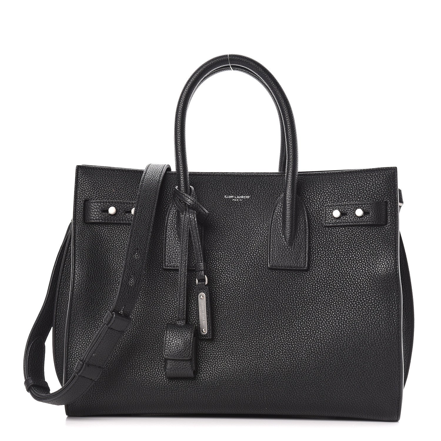 Saint Laurent Grained Calfskin Small Supple Sac De Jour Black 1 of 16
