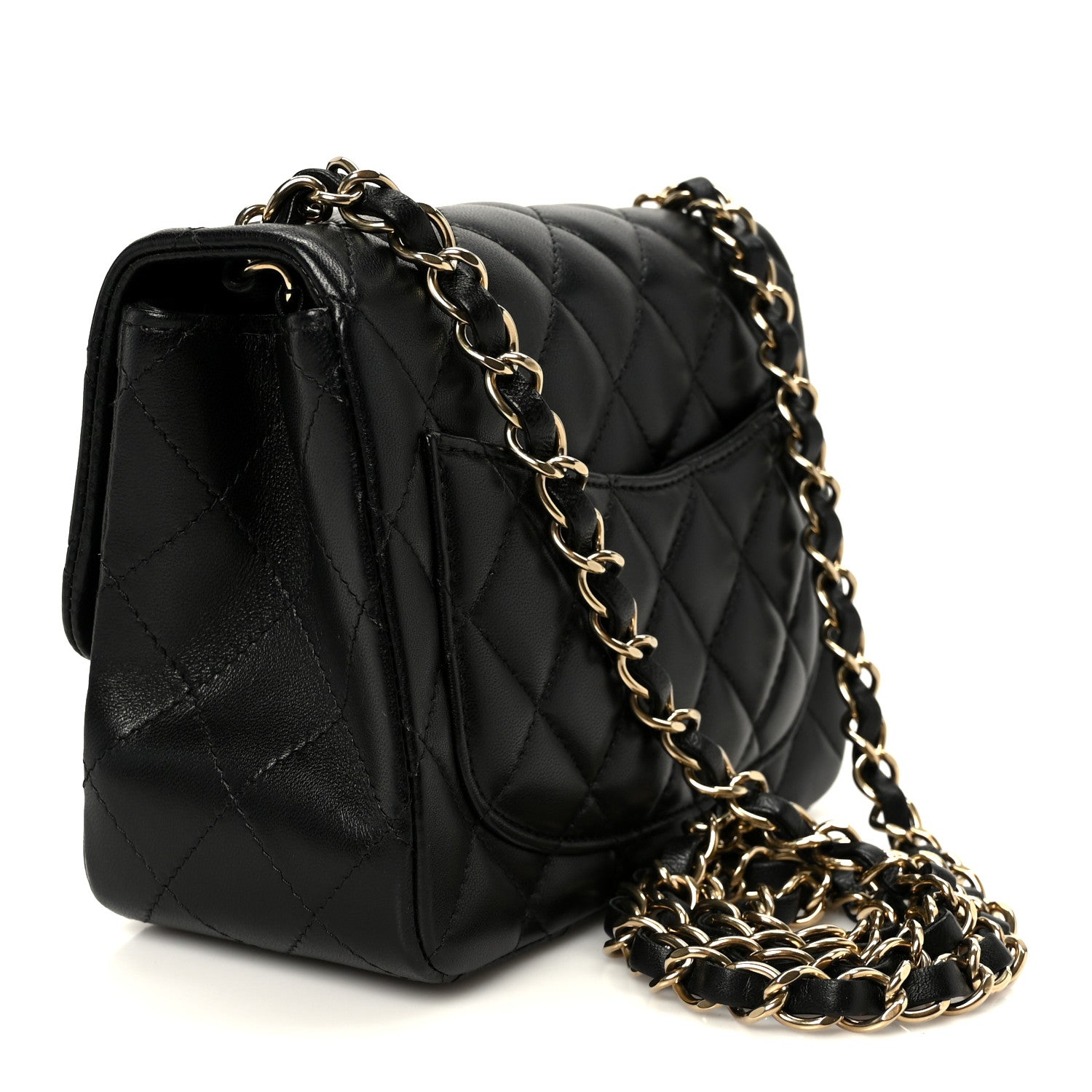 Chanel Lambskin Quilted Mini Square Flap Black 2 of 11