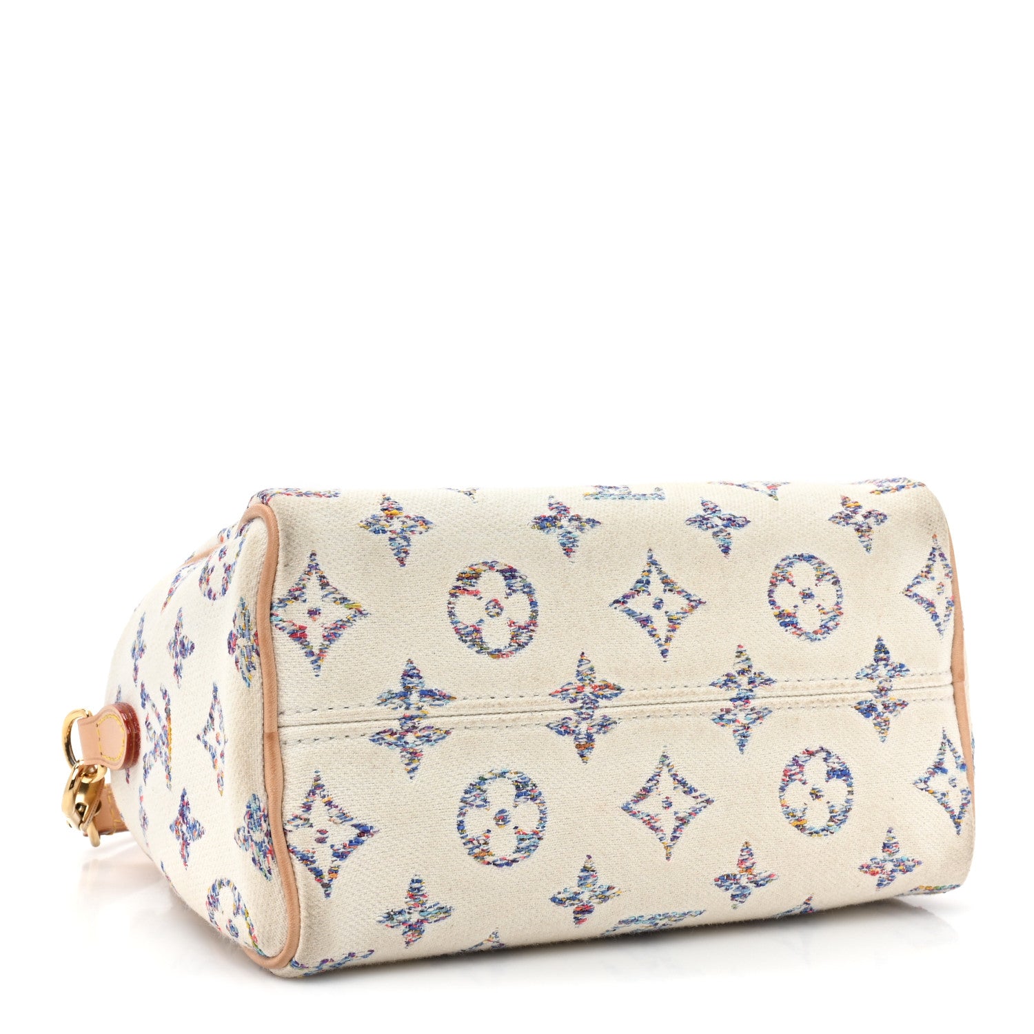 Louis Vuitton Monogram Jacquard Fabric Speedy Bandouliere 20 Multicolor Beige 4 of 18