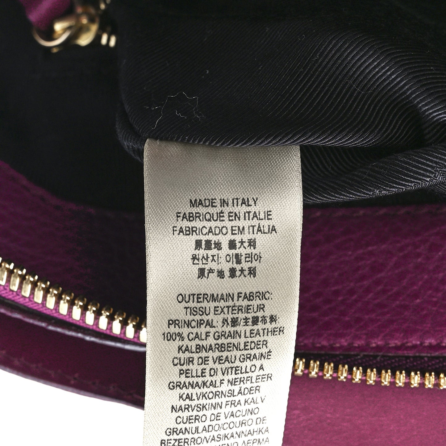 Calfskin Velvet Large Milverton Satchel Elderberry
