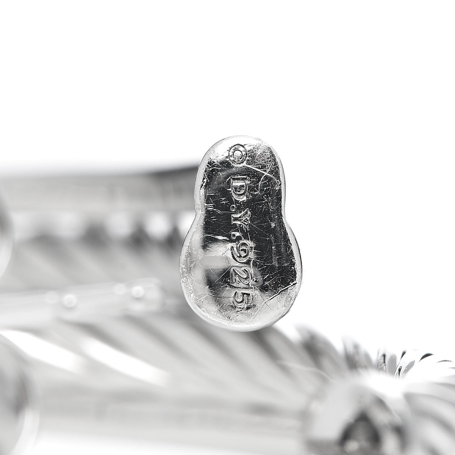 David Yurman Sterling Silver Diamond Extra Large Crossover Hoop Earrings 4 of 4