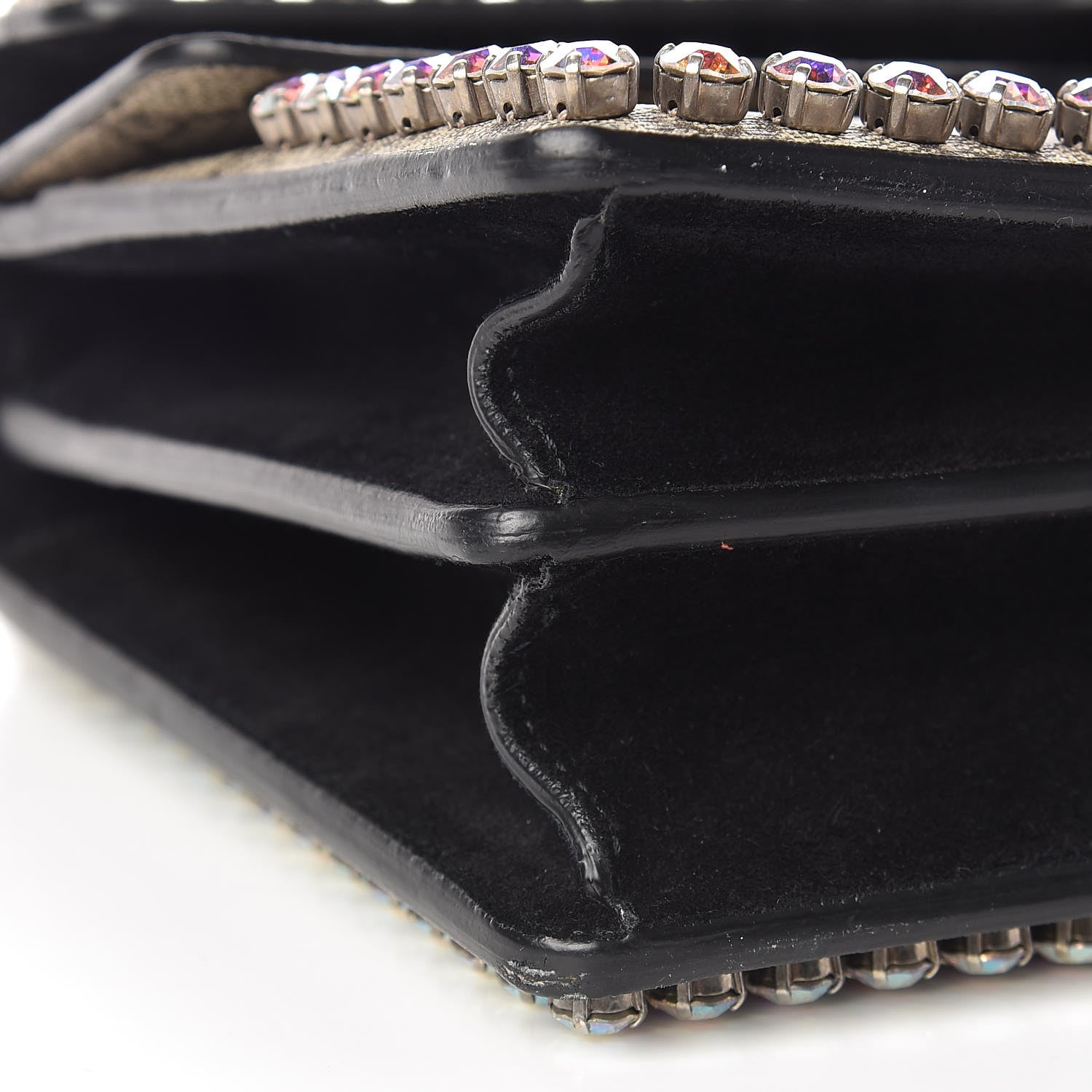 Gucci GG Supreme Monogram Crystal Small Dionysus Shoulder Bag Black 9 of 14
