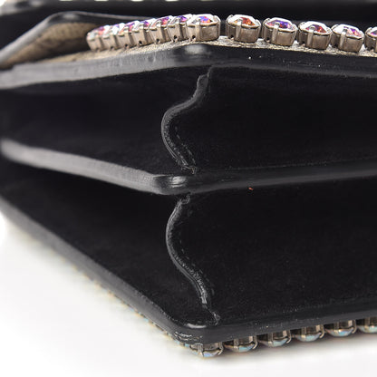 Gucci GG Supreme Monogram Crystal Small Dionysus Shoulder Bag Black 9 of 14