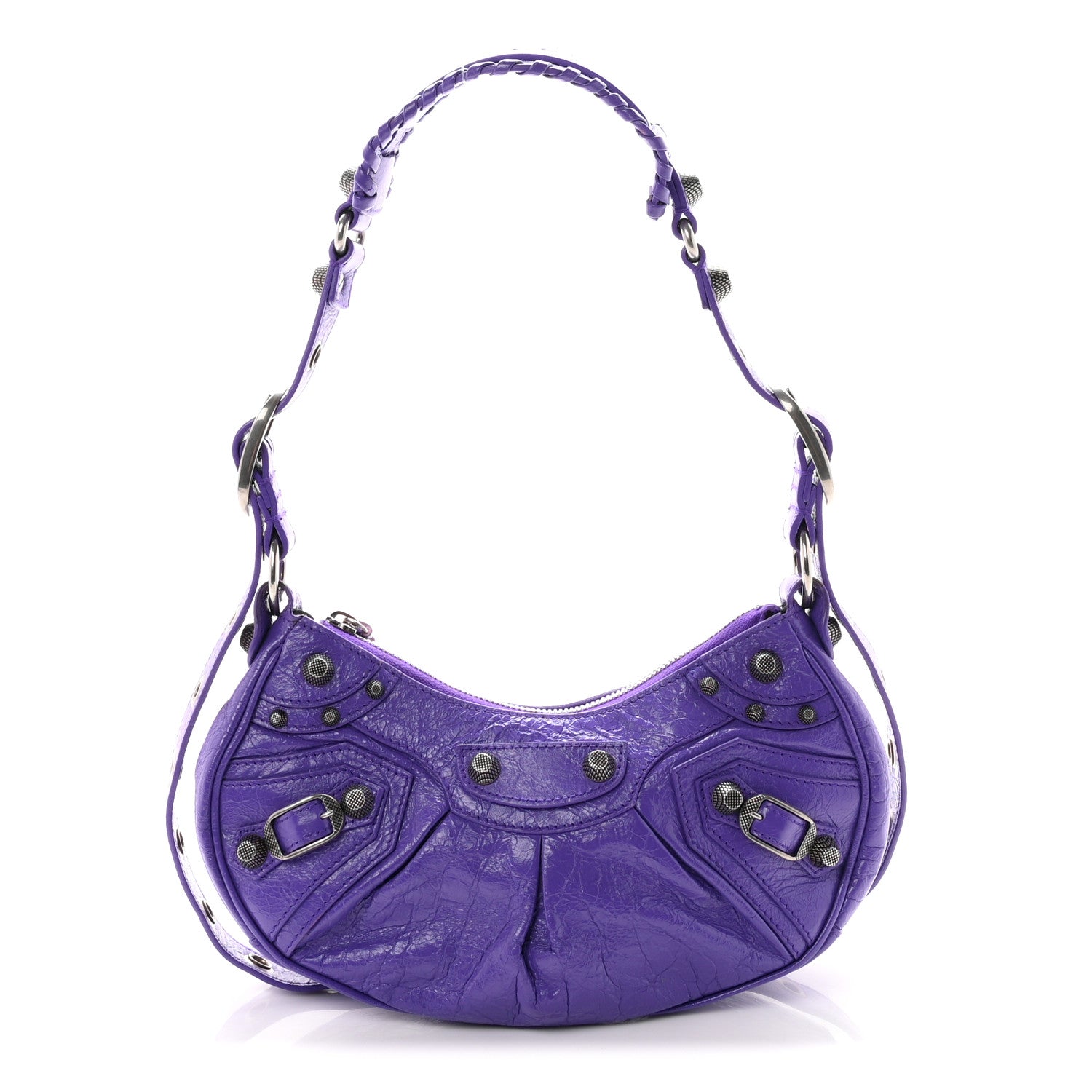 Balenciaga Agneau Arena Le Cagole Shoulder Bag XS Purple 1 of 11