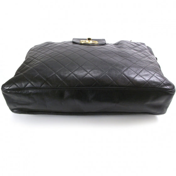 Chanel Lambskin Quilted Weekender Bag Black 4 of 13
